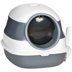 Kattenbak – HappyCat - Deksel – Geurfilter - Grijs &amp; wit, Dieren en Toebehoren, Katten-accessoires, Ophalen of Verzenden, Nieuw