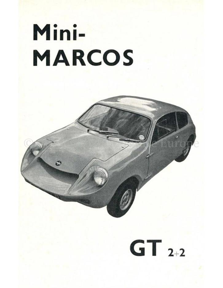 1969 MINI MARCOS GT 2+2 ACCESSOIRES BROCHURE ENGELS, Livres, Autos | Brochures & Magazines
