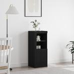 vidaXL Sideboard met LED-lampen Zwart Eiken 41x37x100 cm, Huis en Inrichting, Verzenden, Nieuw