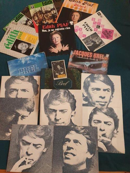 Edith Piaf, Jacques Brel - 1 x box set (7 x LPs) + 8 x LPs -, Cd's en Dvd's, Vinyl Singles