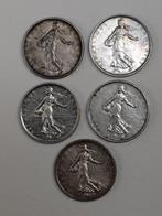 Frankrijk. 5 Francs 1960/1963 Semeuse (lot of 5 silver