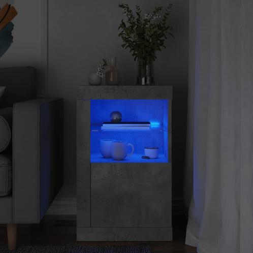 vidaXL Bijzetkast met LED-verlichting bewerkt hout, Huis en Inrichting, Kasten | Overige, Nieuw, Verzenden