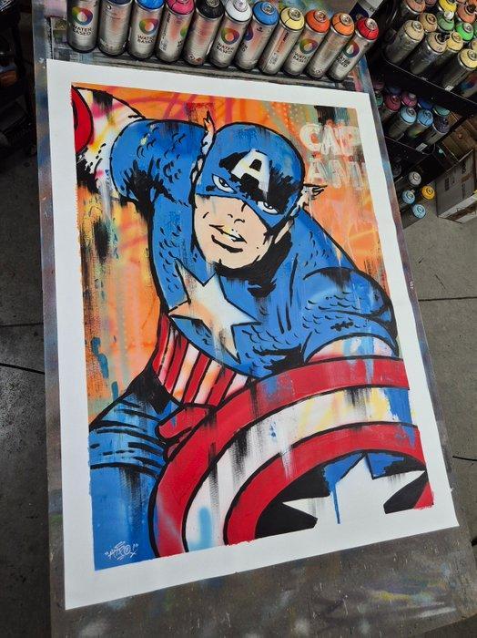 Hipo (1988) - Hipo X Captain America (XL Original artwork), Antiek en Kunst, Kunst | Schilderijen | Modern