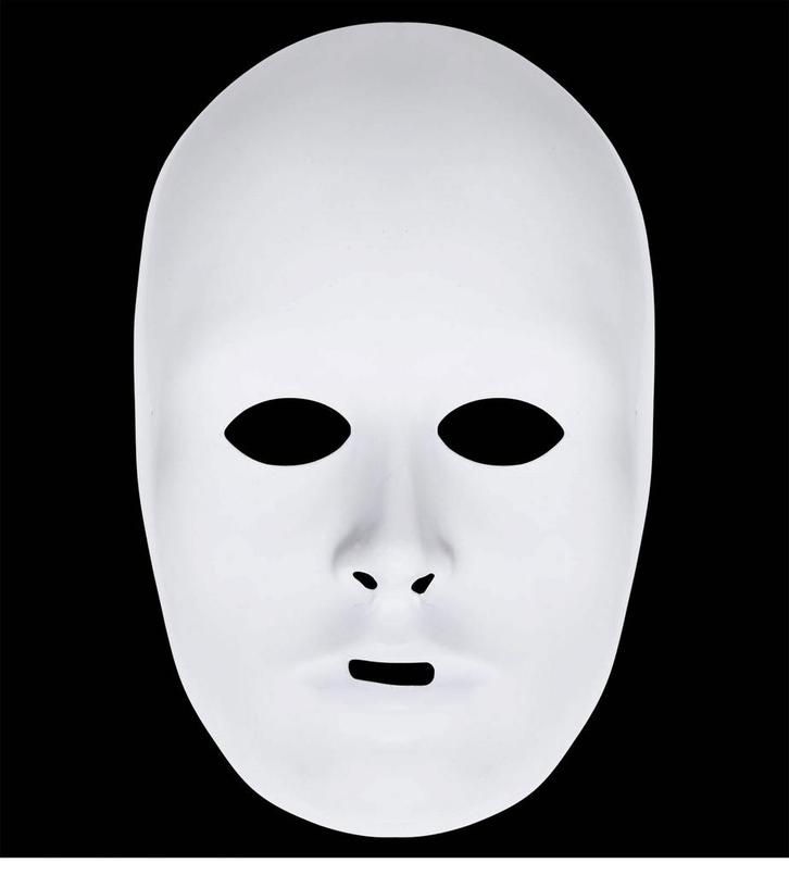 Witte Masker Schilderbaar, Hobby en Vrije tijd, Feestartikelen, Nieuw, Verzenden