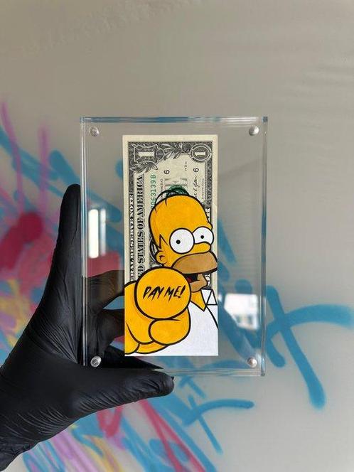 Alan Stefanov (1999) - Pay Me! 1 dollar bill, Antiek en Kunst, Kunst | Schilderijen | Modern