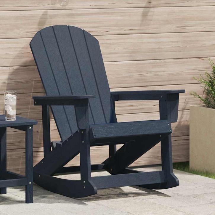 vidaXL Adirondack Schommelstoel Marineblauw 92 x 73,5 x 92, Tuin en Terras, Tuinstoelen, Nieuw, Verzenden