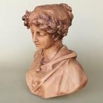 Buste, dromerig meisje - 30 cm - Plâtre, Antiquités & Art, Curiosités & Brocante