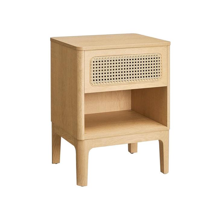Nachtkastje Boho Stijl - Tweede Kansje - Voor Jou!, Huis en Inrichting, Slaapkamer | Nachtkastjes, Nieuw, Hout, Verzenden