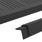 vidaXL Terras hoekplinten 5 st 170 cm HKC zwart, Doe-het-zelf en Bouw, Verzenden, Nieuw
