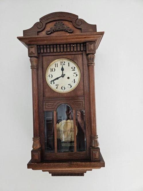 Horloge murale - Antique Bois - 1920-1930 - Régulateur de, Antiek en Kunst, Antiek | Klokken