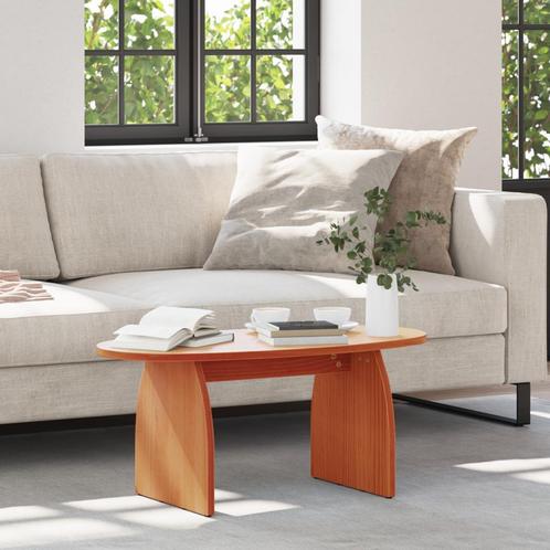 vidaXL Salontafel Wasbruin 80 x 40 x 35 cm Massief, Huis en Inrichting, Tafels | Salontafels, Nieuw, Verzenden