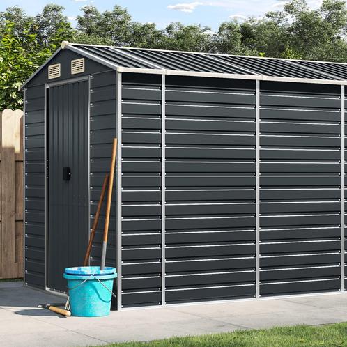 vidaXL Tuinschuur 191x725x198 cm gegalvaniseerd staal, Tuin en Terras, Tuinhuizen, Nieuw, Verzenden
