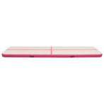 Gymnastiekmat met pomp opblaasbaar 600x100x20 cm PVC roze, Sport en Fitness, Nieuw, Verzenden