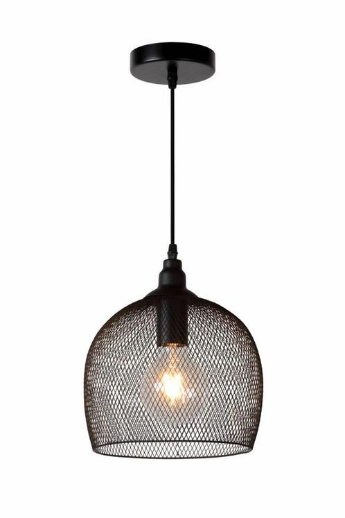 Hanglamp Lucide MESH -  - Ø 22 cm - 1xE27 - Zwart -, Maison & Meubles, Lampes | Suspensions, Envoi