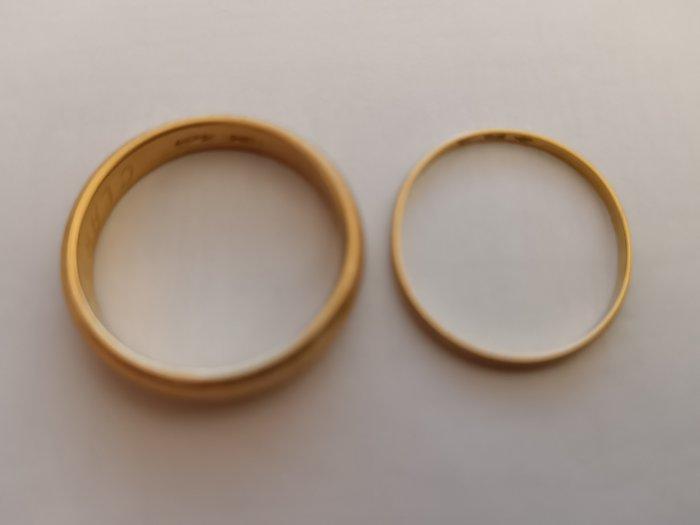 Ring - 18 karaat Geel goud - Paar gouden ringen, Handtassen en Accessoires, Ringen