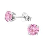 Fako Bijoux® - Oorbellen - 925 Zilver - Zirkonia - 5x5mm -, Handtassen en Accessoires, Oorbellen, Verzenden, Nieuw