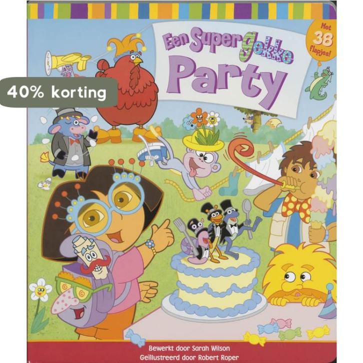 Dora / Een supergekke party / Dora the Explorer, Boeken, Kinderboeken | Kleuters, Gelezen, Verzenden