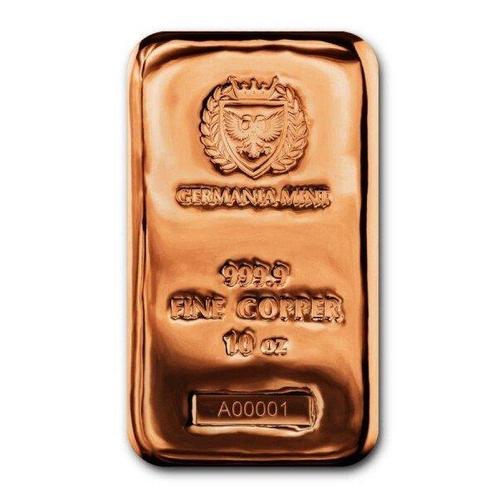 Germania Mint - Bar (3) - Koper - 3x10 oz 999,9 Fijne Koper, Postzegels en Munten, Edelmetalen en Baren