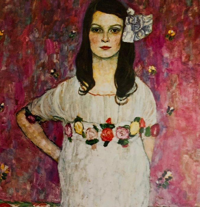 Gustav Klimt (after) - “Mäda Primavesi, 1912”. Gesigneerd in, Antiek en Kunst, Kunst | Tekeningen en Fotografie