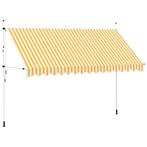 Grote Luifel 400cm Oranje/Wit OP=OP - Koopje!, Verzenden, Nieuw, 150 tot 300 cm, 250 cm tot 450 cm