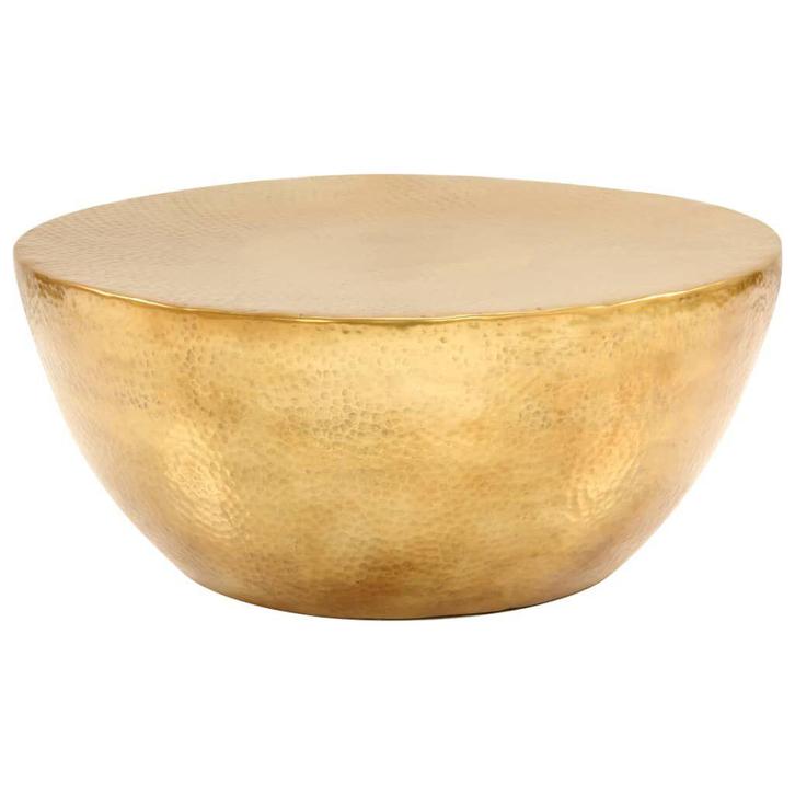Stijlvolle Salontafel Messing | OP = OP | 70x30cm, Huis en Inrichting, Tafels | Salontafels, 50 tot 100 cm, Rond, Nieuw, Metaal