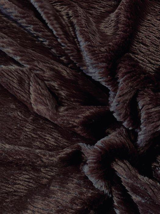 Spectaculair stuk zeer zachte chocoladebruine pels, gemaakt, Antiek en Kunst, Antiek | Tapijten, Tafelkleden en Textiel