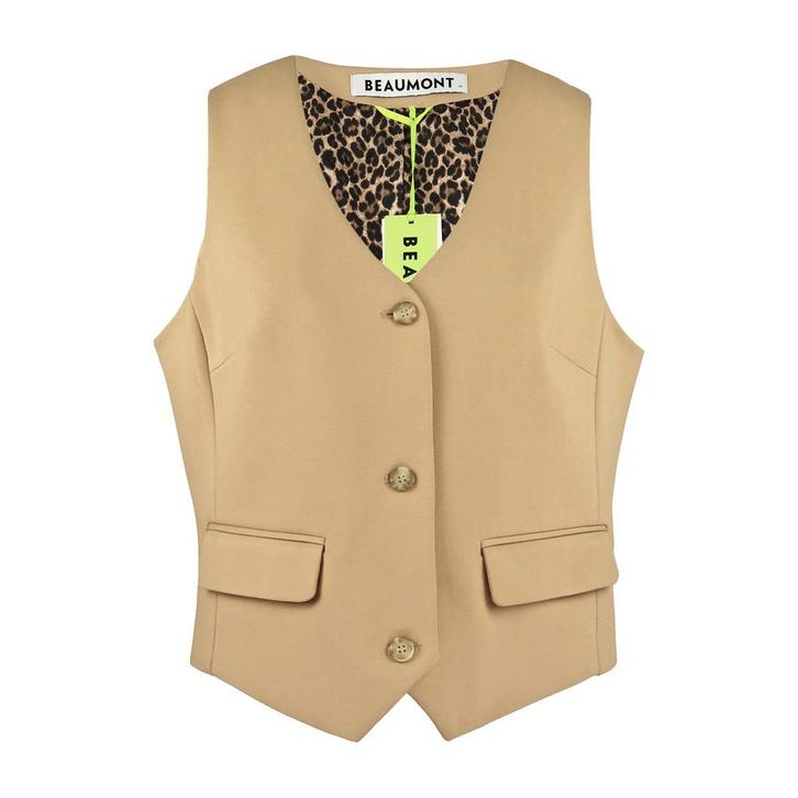 Beaumont • lichtbruin gilet • 40, Kleding | Dames, Truien en Vesten, Verzenden