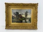 Chris van der Windt (1977-1952) - Boerderij aan het water, Antiek en Kunst, Kunst | Schilderijen | Modern
