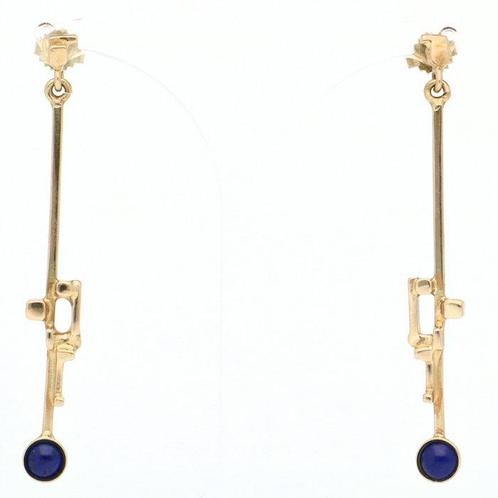 Oorbellen - 14 karaat Geel goud Chalcedoon, Handtassen en Accessoires, Oorbellen
