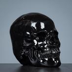 Figure - Decoratieve grote zwarte schedel - polystone