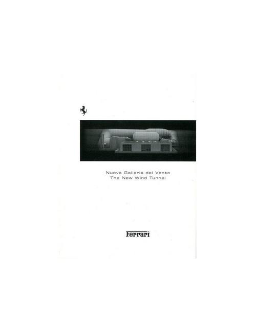 1997 FERRARI THE WIND TUNNEL BROCHURE 1278/97, Boeken, Auto's | Folders en Tijdschriften, Ophalen of Verzenden