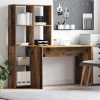 vidaXL Bureau met plank Oud hout 138.5 x 55 x 143 cm Bewerkt, Huis en Inrichting, Bureaus, Verzenden, Nieuw