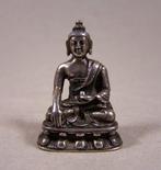 sculptuur, Buddha sculpture - 3.5 cm - Zilver, Wit brons