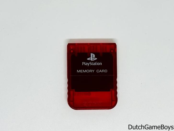 Playstation 1 / PS1 - Memory Card - Clear Red, Games en Spelcomputers, Spelcomputers | Sony PlayStation 1, Gebruikt, Verzenden