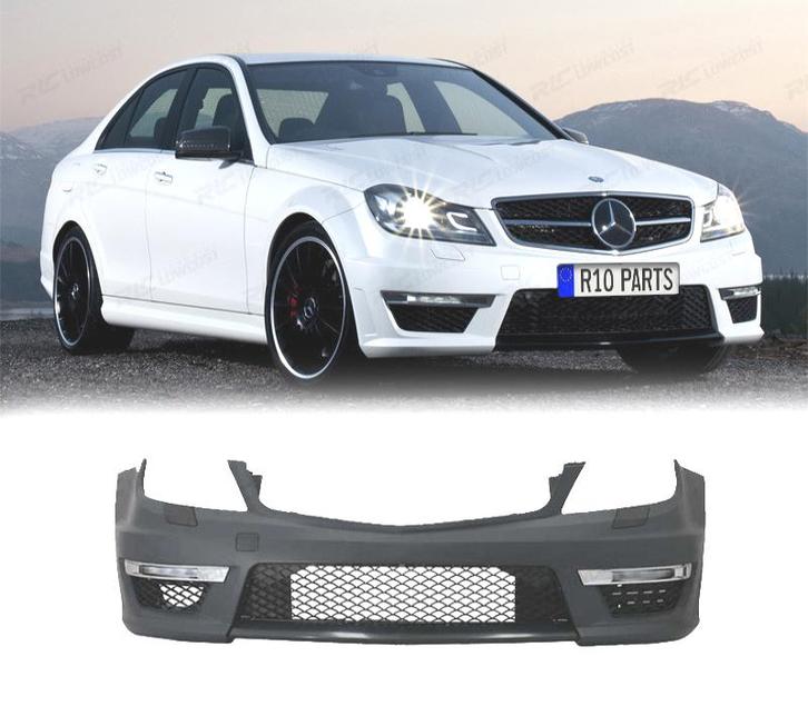 PARE CHOCS FRONTAL MERCEDES CLASE C W204 11-14 LOOK AMG C63, Auto-onderdelen, Carrosserie, Verzenden