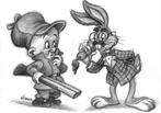 Joan Vizcarra - Looney Tunes - Bugs Bunny & Elmer Fudd -