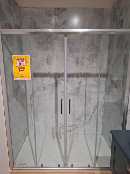 Schuifdeur 160 cm - Toonzaalmodel, Doe-het-zelf en Bouw, Sanitair, Douche, Nieuw, Chroom, Glas, Ophalen
