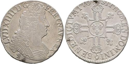 Ecu aux huit Rennes 1709 Frankreich: Ludwig Xiv, 1643-1715:, Postzegels en Munten, Munten | Europa | Niet-Euromunten, België, Verzenden