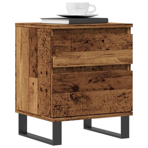 vidaXL Nachtkastjes 2 st 40x35x50 cm bewerkt hout oud, Huis en Inrichting, Slaapkamer | Nachtkastjes, Nieuw, Verzenden