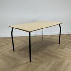 kantinetafel 140x80 cm, beige - zwart, Bureau