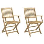 Balkon Deal! Acacia Tuinstoelen 2st -55%! Kleine Schade,..., Verzenden, Nieuw, Hout, Inklapbaar