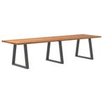 vidaXL Eettafel rechthoekig 320x90x74 cm massief eikenhout, Huis en Inrichting, Tafels | Eettafels, Verzenden, Nieuw