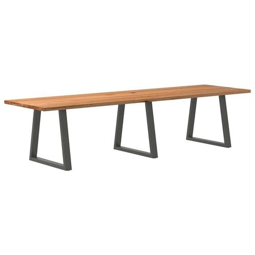 vidaXL Eettafel rechthoekig 320x90x74 cm massief eikenhout, Huis en Inrichting, Tafels | Eettafels, Nieuw, Verzenden