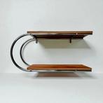 Étagère - Bois, Chromé(e), Métal - Style de lâge de, Antiek en Kunst