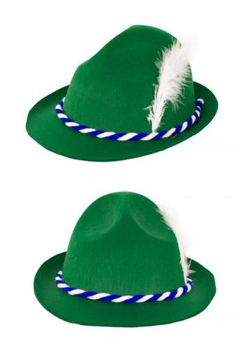 Tiroler Hoed Groen Jagershoedje Oktoberfest Hoedje Tirol Bie, Ophalen of Verzenden