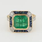 [LOTUS Certified] - (Emerald) 3.51 Cts - (Sapphire) 0.72 Cts, Bijoux, Sacs & Beauté, Bijoux anciens