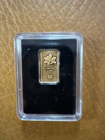 monde. Gold bar Frauenkirche Dresden., 1/100 Oz (.999) (Sans