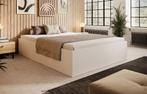 Meubella | Tweepersoonsbed bed 160x200 wit 2persoonsbed, Huis en Inrichting, Nieuw, 160 cm, Verzenden