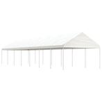 vidaXL Prieel met dak 15,61x4,08x3,22 m polyetheen wit, Verzenden, Nieuw
