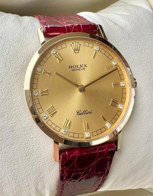 Rolex - Cellini 18K Gold with Diamonds - 4112 - Heren -, Handtassen en Accessoires, Horloges | Heren